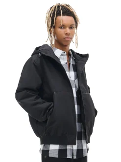 Czarna lekka kurtka z kapturem