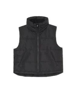 Czarna pikowana kamizelka