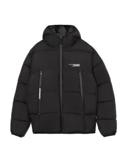 Czarna pikowana kurtka puffer