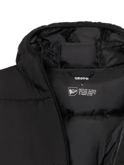 Czarna pikowana kurtka puffer