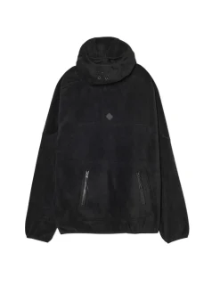 Czarna polarowa bluza z kapturem