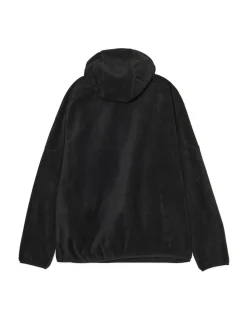 Czarna polarowa bluza z kapturem