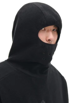 Czarna polarowa bluza z kapturem