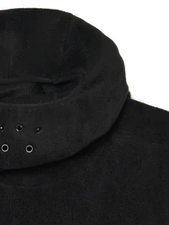 Czarna polarowa bluza z kapturem