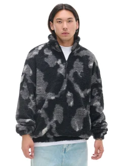 Czarna polarowa bluza ze stójką