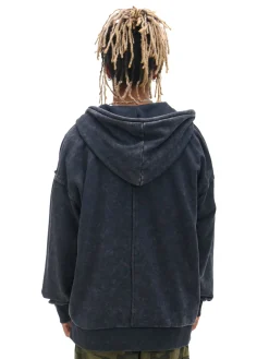 Czarna rozpinana bluza z kapturem