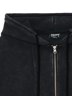 Czarna rozpinana bluza z kapturem