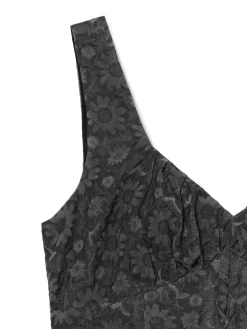 Czarna sukienka mini w kwiaty