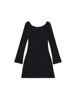 Czarna sukienka mini z rękawami flare