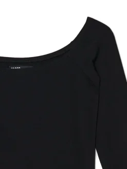 Czarna sukienka mini z rękawami flare