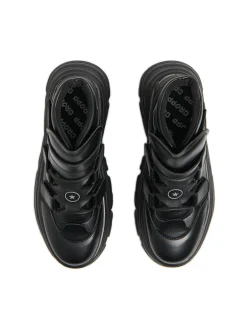 Czarne botki na rzepy