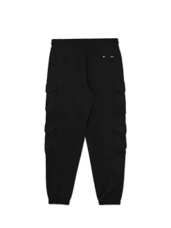 Czarne dresowe joggery z kieszeniami cargo