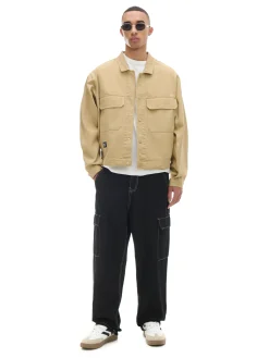 Czarne jeansy baggy z kieszeniami cargo