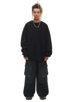 Czarne jeansy skater z kieszeniami