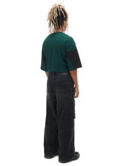 Czarne jeansy skater z kieszeniami