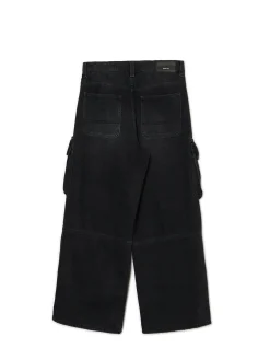 Czarne jeansy skater z kieszeniami