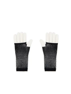 Czarne kabaretkowe mitenki