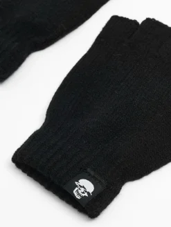 Czarne rękawiczki mitenki