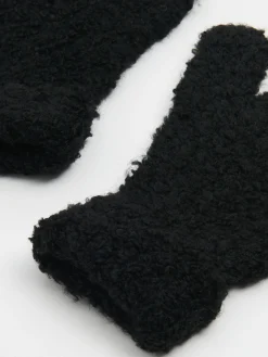 Czarne rękawiczki z domieszką wełny