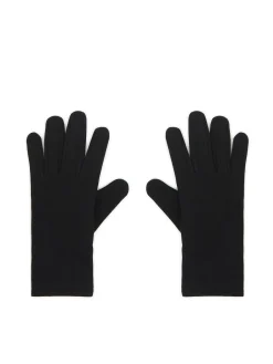 Czarne rękawiczki z haftem