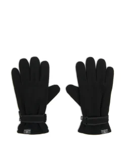 Czarne rękawiczki z karabińczykiem