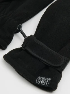 Czarne rękawiczki z karabińczykiem