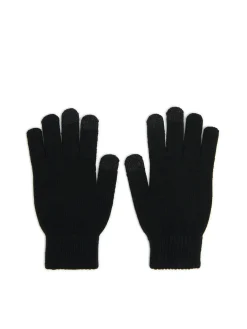 Czarne rękawiczki z nadrukiem kości