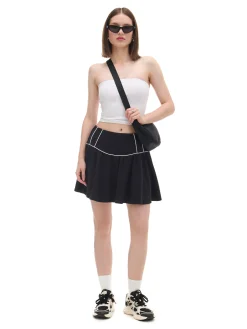 Czarne spódnico-szorty