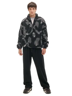 Czarne spodnie dresowe z zatrzaskami