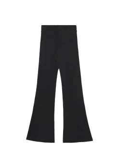 Czarne spodnie flare