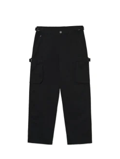 Czarne spodnie loose z regulacją