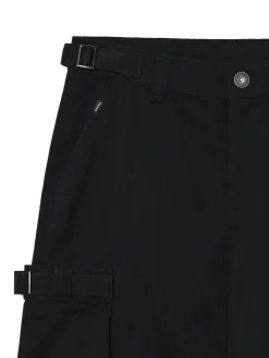 Czarne spodnie loose z regulacją