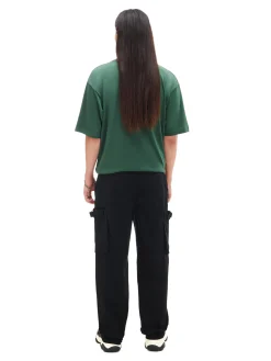 Czarne spodnie loose z regulacją