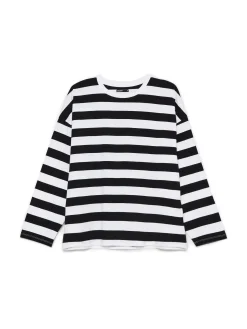 Czarno-biała bluzka w paski UNISEX