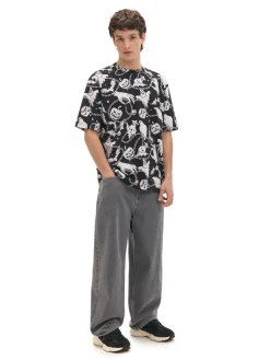 Czarno-biała koszulka z motywem duchów