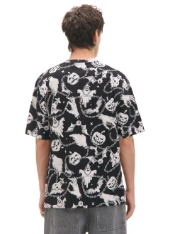 Czarno-biała koszulka z motywem duchów