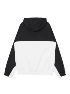 Czarno-biała kurtka z kapturem