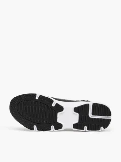 Czarno-białe sneakersy z odblaskowymi detalami