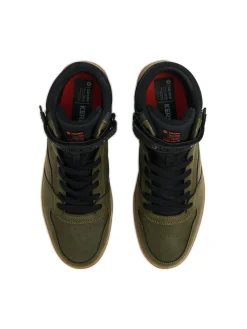 Czarno-zielone sneakersy