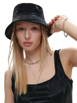 Czarny kapelusz bucket hat