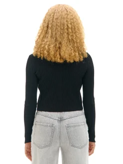 Czarny kardigan z guzikami