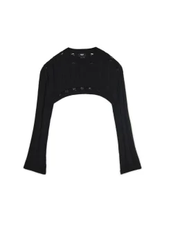 Czarny krótki sweter