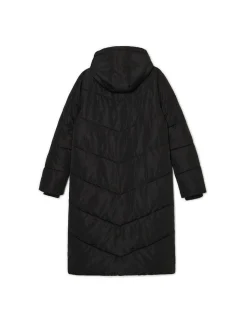 Czarny płaszcz z kapturem