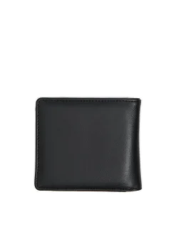 Czarny portfel z imitacji skóry