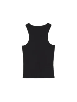 Czarny prążkowany top