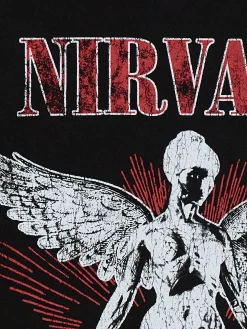 Czarny T-shirt oversize z grafiką Nirvana UNISEX