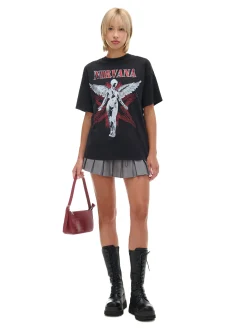 Czarny T-shirt oversize z grafiką Nirvana UNISEX