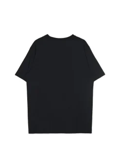 Czarny T-shirt z haftem