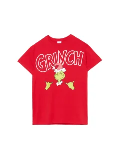 Czerwona świąteczna koszulka z Grinchem