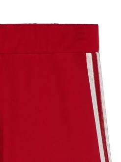 Czerwone spodnie z lampasami